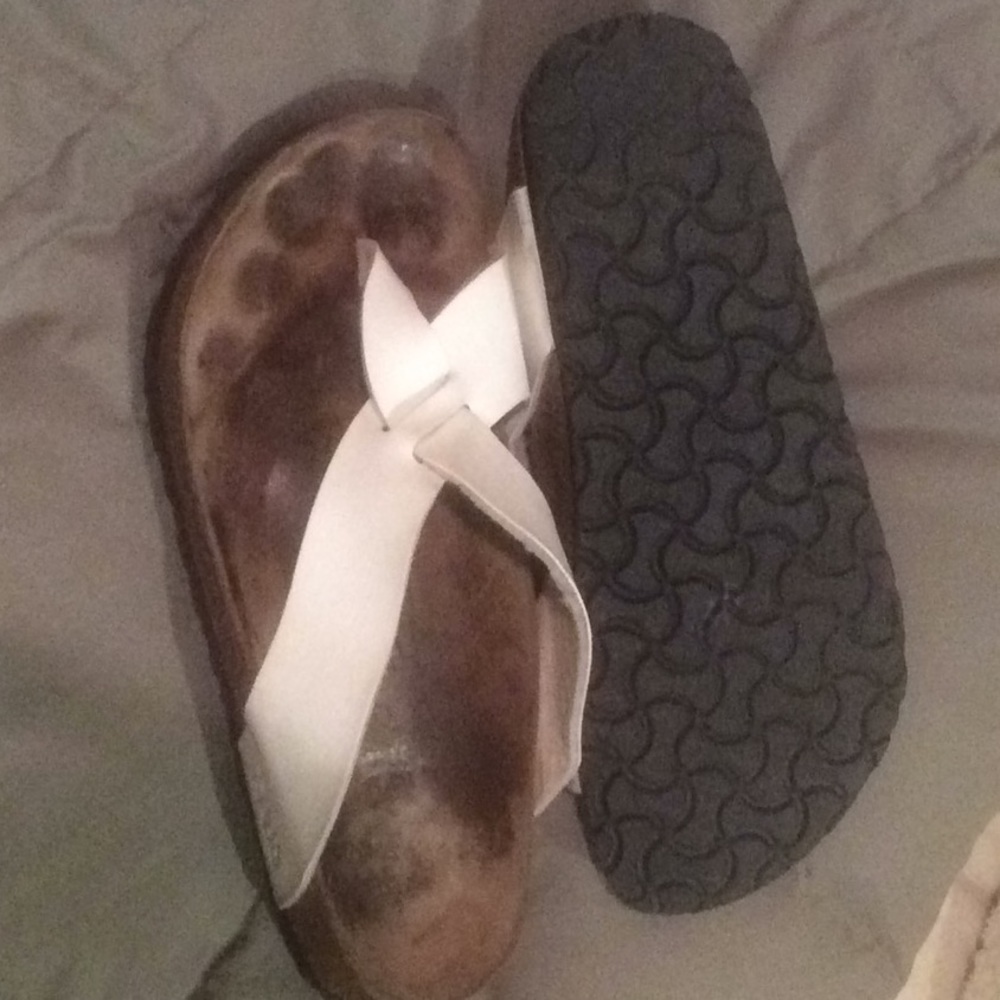 Birkenstock size 38 (8) white thong